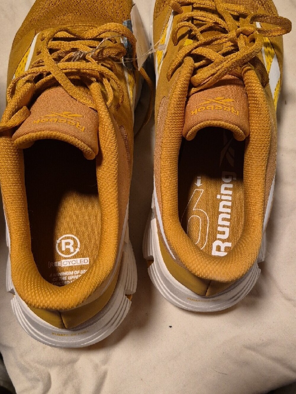Reebok Mustard Yellow and White Athletic Sneakers - Picture 5 of 6